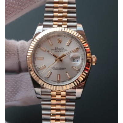 Rolex Date Just II 41mm SS/YG Silver Dial Stick Marker SS/YG Bracelet A2836,Fake Watches,Rolex Fake Watches,Omega Fake Watches,Cartier Fake watches,IWC Fake Watches,Breitling Fake Watches