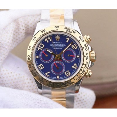 Rolex Daytona 116523 Thick YG Wrapped Blue Dial Numerals Markers SS/YG Bracelet A7750,Fake Watches,Rolex Fake Watches,Omega Fake Watches,Cartier Fake watches,IWC Fake Watches,Breitling Fake Watches