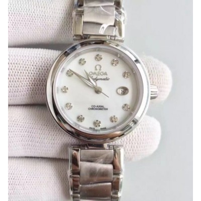 Omega De Ville Lady SS White Dial SS Bracelet A8520,Fake Watches,Rolex Fake Watches,Omega Fake Watches,Cartier Fake watches,IWC Fake Watches,Breitling Fake Watches