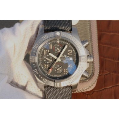 Breitling Avenger Bandit Titanium GF Gray Dial Gray Nylon Strap A7750,Fake Watches,Rolex Fake Watches,Omega Fake Watches,Cartier Fake watches,IWC Fake Watches,Breitling Fake Watches
