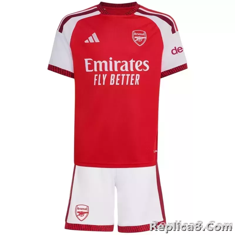26-27 Arsenal adidas Premier League Champions Home Kids Kit Jersey+Shorts - detail