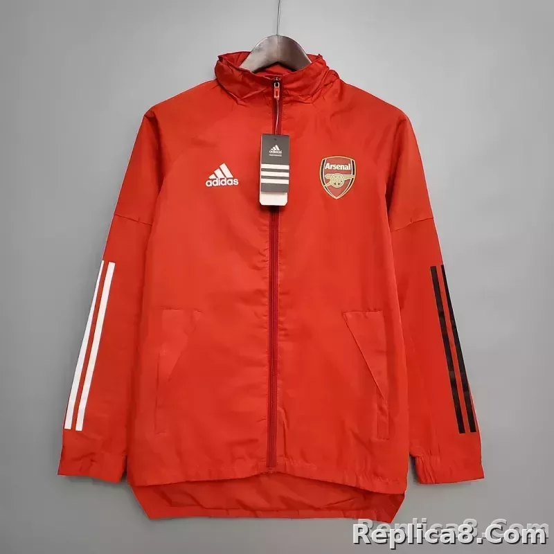 2021 Arsenal Soccer Jersey Windbreaker Red