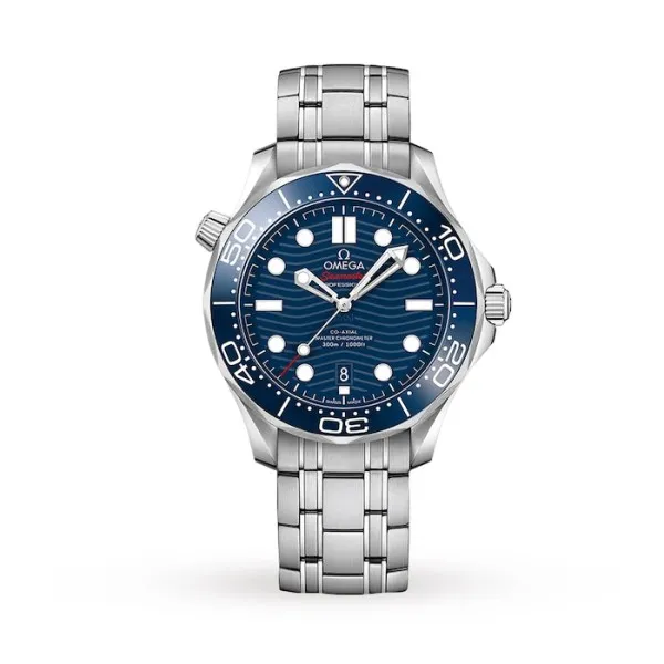 Omega Seamaster Men Automatic Blue Stainless Steel Watch O21030422003001