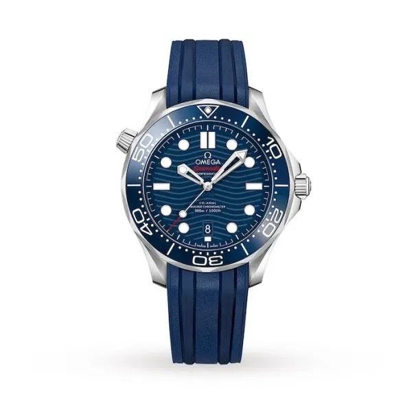 Omega Seamaster Men Automatic Blue Rubber Watch O21022422003002