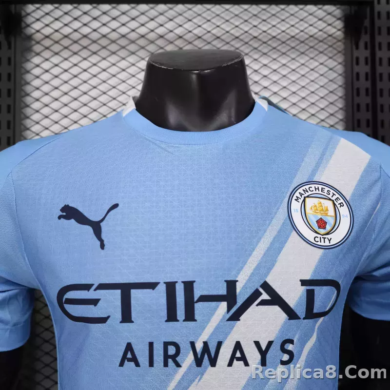 25-26 Manchester City Home Soccer Jersey - detail