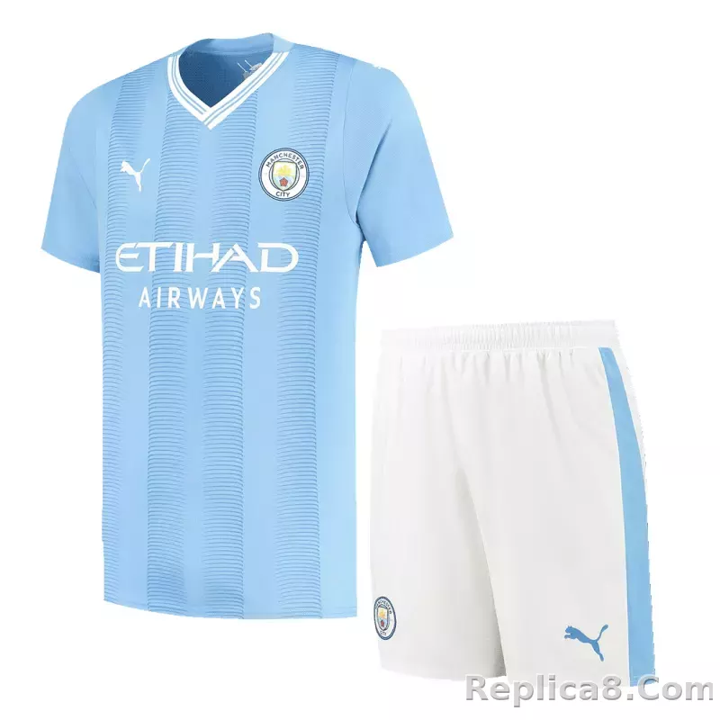 23-24 Manchester City Home Kit Jersey+Shorts