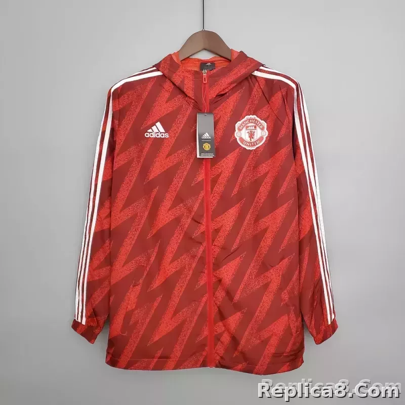 2021/2022 Manchester United Jersey Windbreaker Red