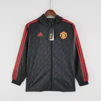 2022/2023 Manchester United Windbreaker Black Red Edge - view 1