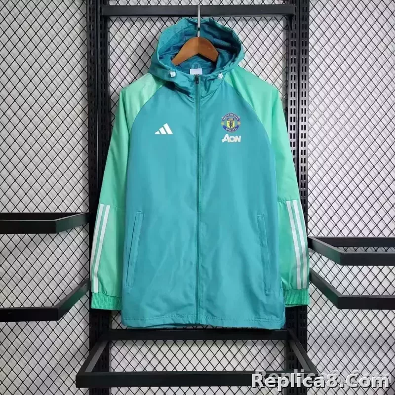 2023/2024 Manchester United Windbreaker Light green Edge