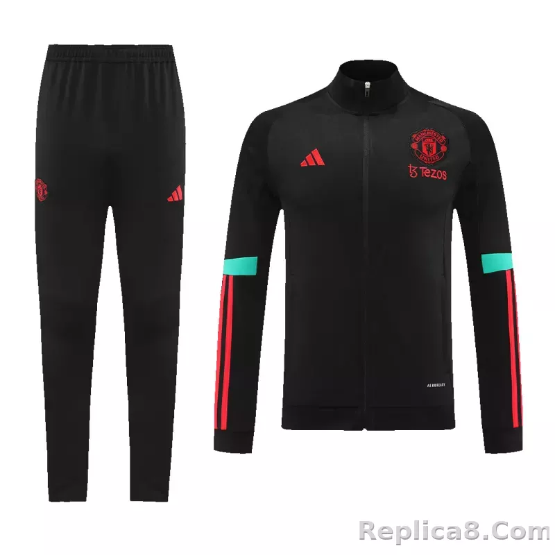 Manchester United Training Kit (Jacket+Pants) Black 2023/24 - detail