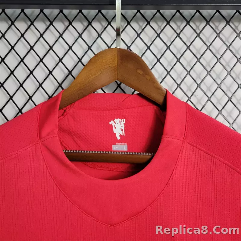 07-08 Manchester United Home UCL Final Retro Jersey Long Sleeve - detail