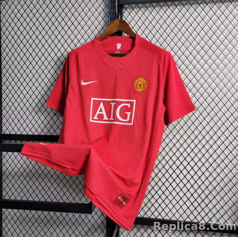 07-08 Manchester United Home Retro Jersey - detail