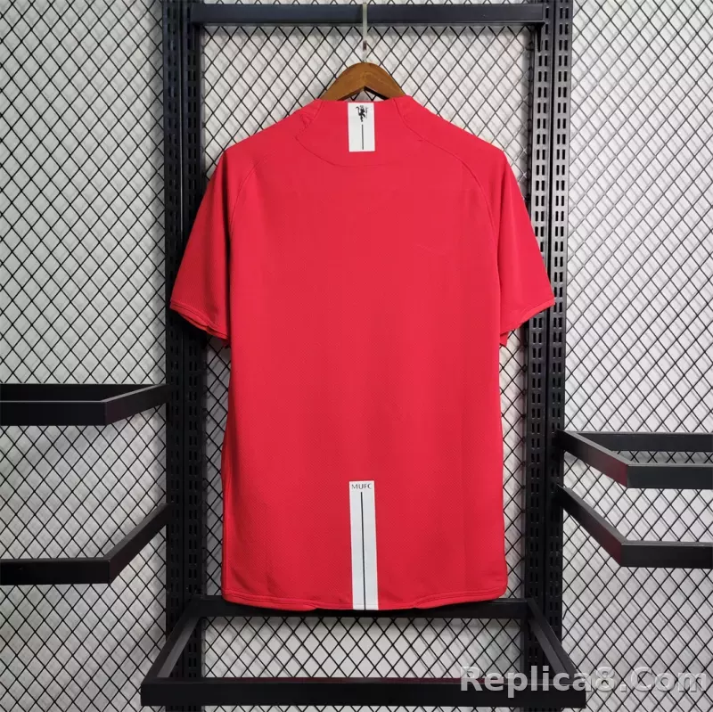 07-08 Manchester United Home Retro Jersey - detail