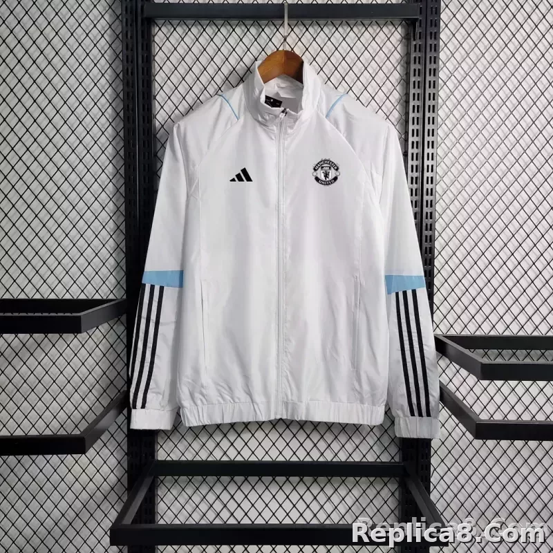 2023 Manchester United Soccer Jersey Windbreaker white - detail