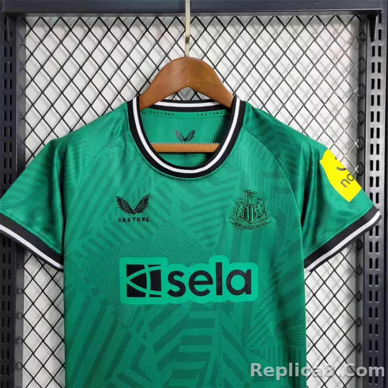 23-24 Newcastle United Away Kids Kit Jersey - detail