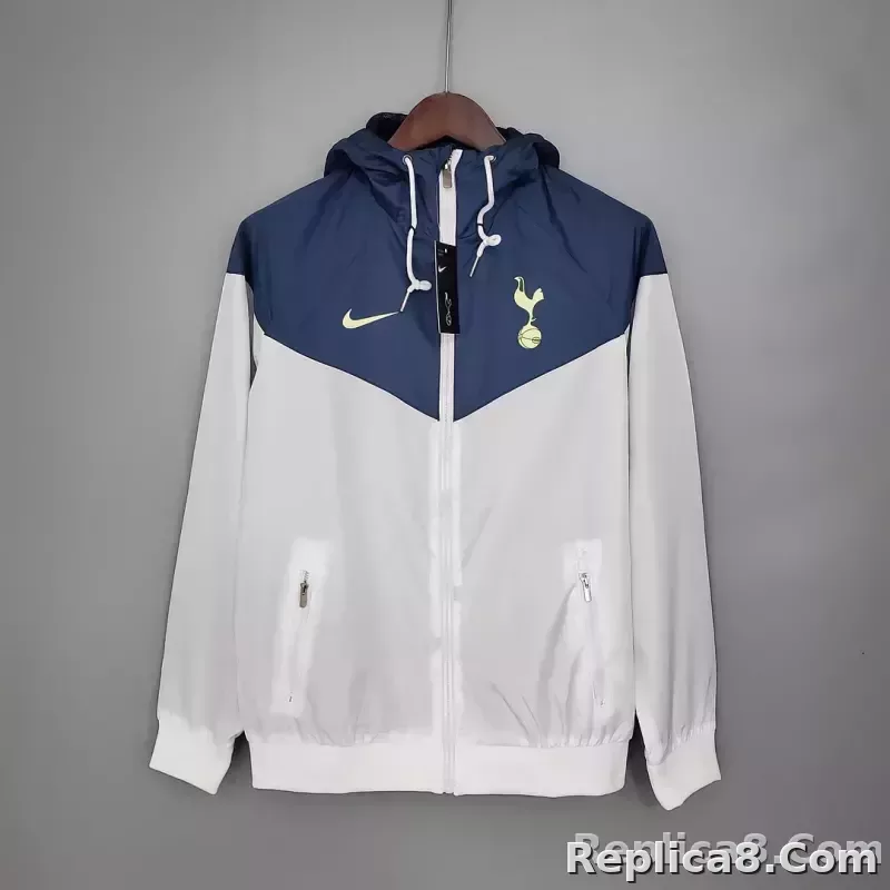 2021/2022 Tottenham Jersey Windbreaker Blue-White - detail