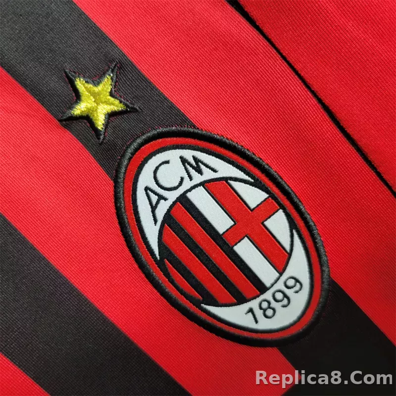 2007-08 AC Milan  Retro Jersey Home Long Sleeve - detail