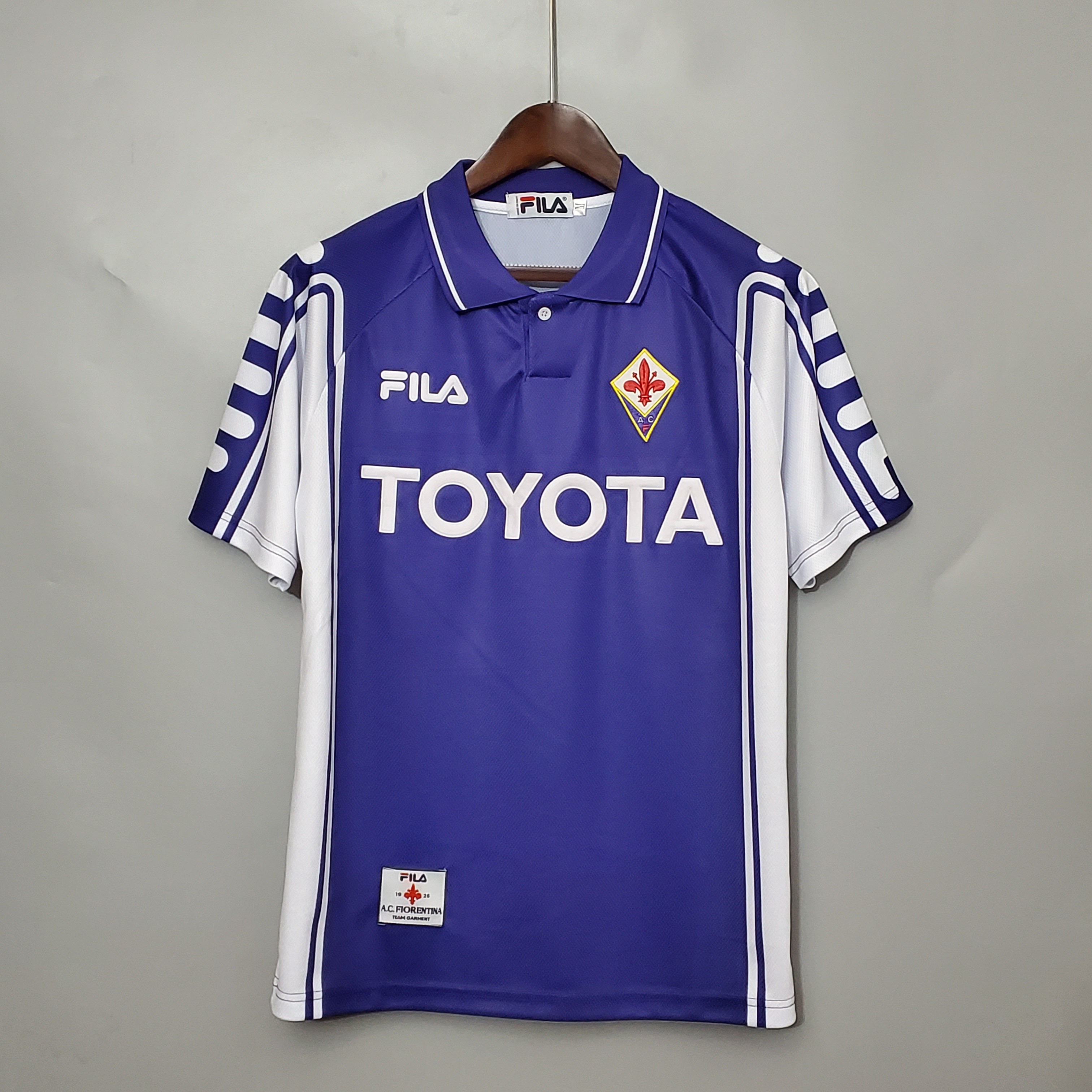 1999-2000 Fiorentina Soccer Home Jersey Retro Version