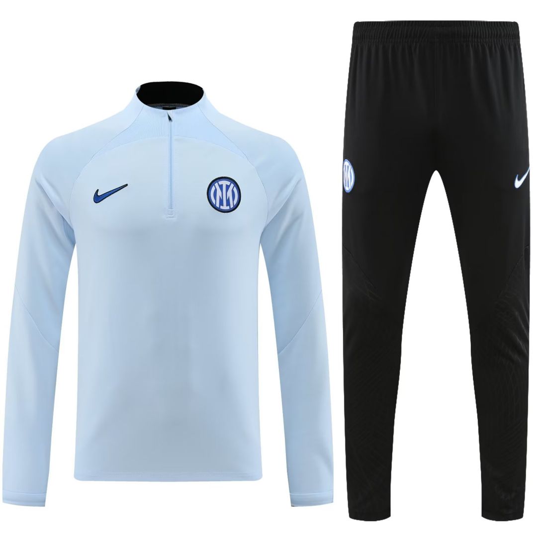 Inter Milan Zipper Sweatshirt Kit(Top+Pants) Blue 2023/24