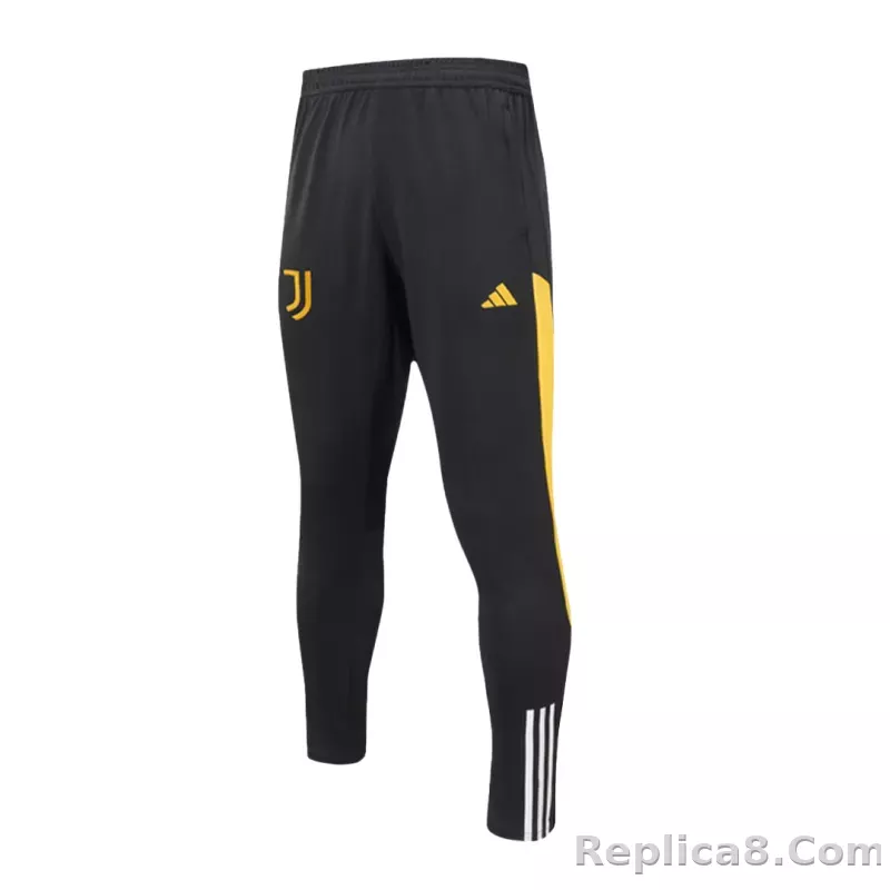 Kids Juventus Zipper Sweatshirt Kit(Top+Pants) Black 2023/24 - detail