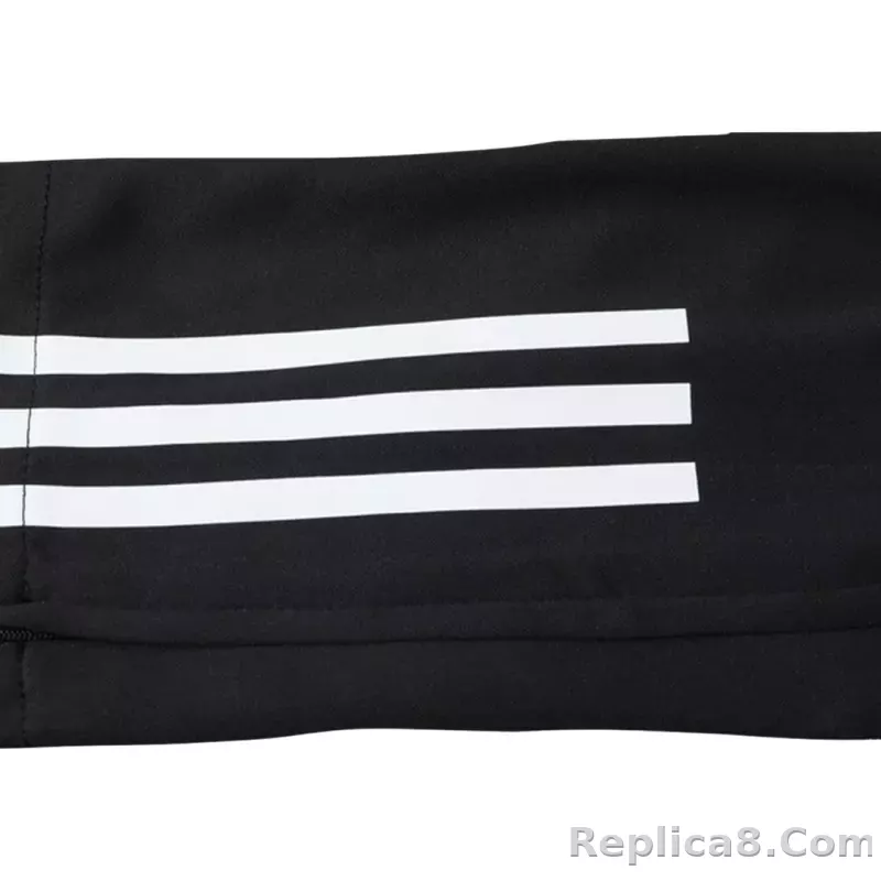 Kids Juventus Zipper Sweatshirt Kit(Top+Pants) Black 2023/24 - detail