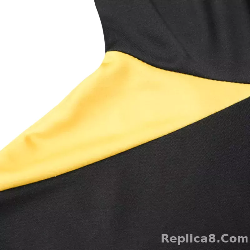 Kids Juventus Zipper Sweatshirt Kit(Top+Pants) Black 2023/24 - detail
