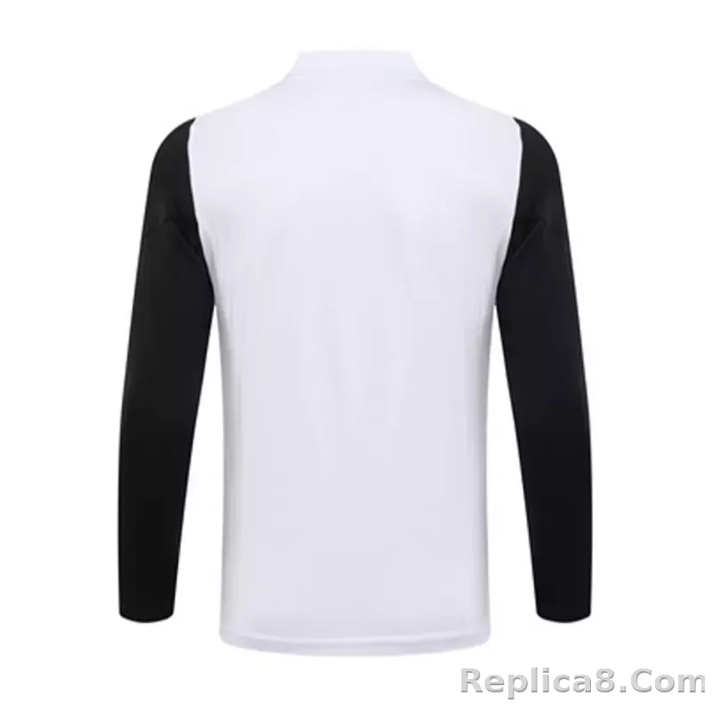 Kids Juventus Zipper Sweatshirt Kit(Top+Pants) White 2023/24 - detail
