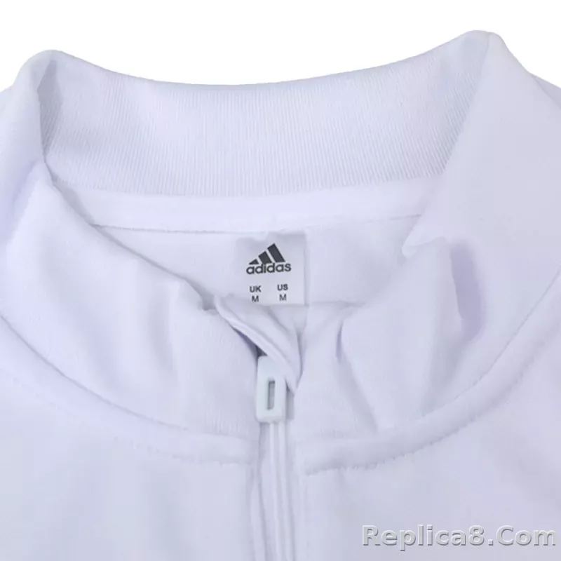 Kids Juventus Zipper Sweatshirt Kit(Top+Pants) White 2023/24 - detail