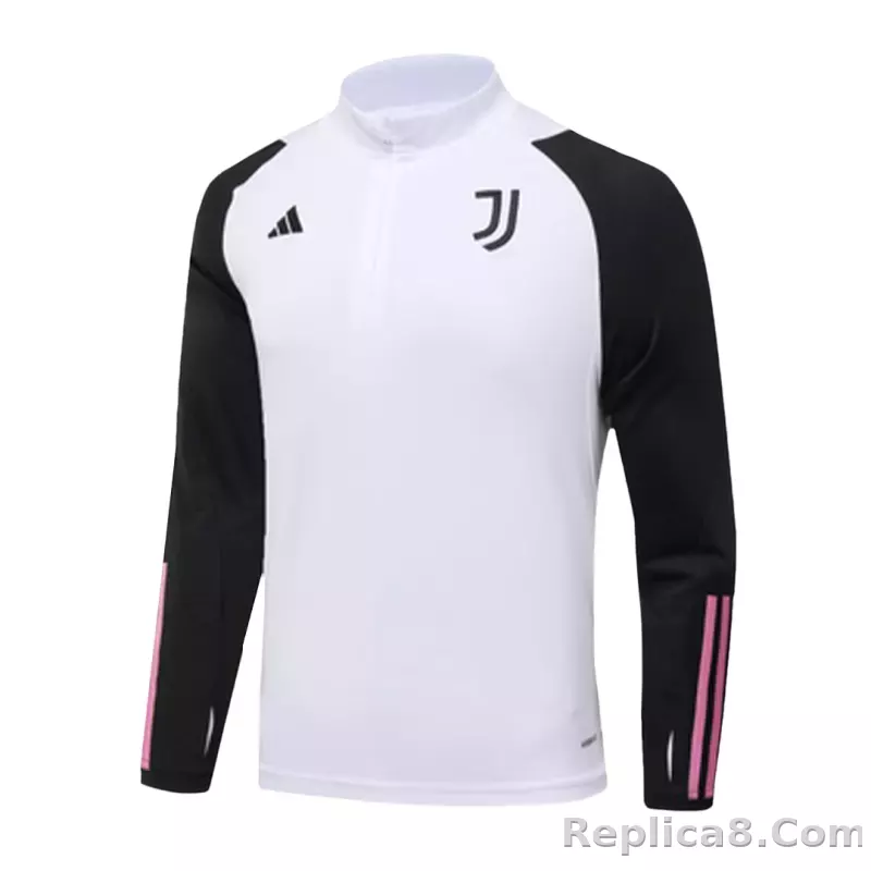 Juventus Zipper Sweatshirt Kit(Top+Pants) White 2023/24 - detail