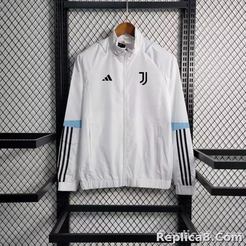 2023 Juventus Soccer Jersey Windbreaker white - detail