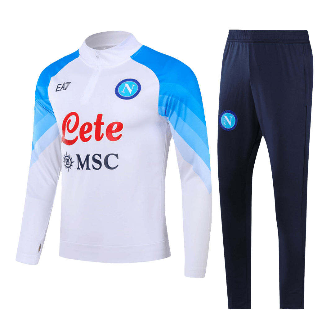 SSC Napoli Napoli Zipper Sweatshirt Kit(Top+Pants) White 2023 vs The Original: A Detailed Comparison