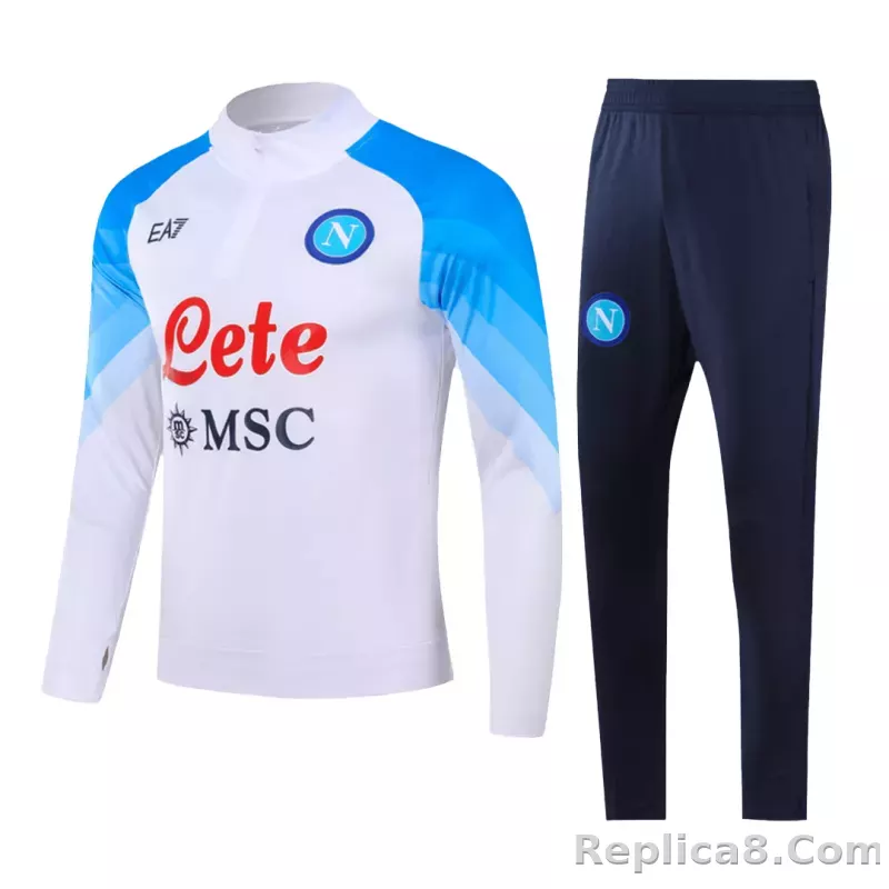 Napoli Zipper Sweatshirt Kit(Top+Pants) White 2023 - detail