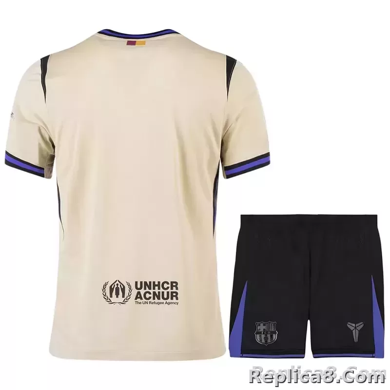 25-26 Barcelona Away Soccer Full Kit Jersey+Shorts - detail
