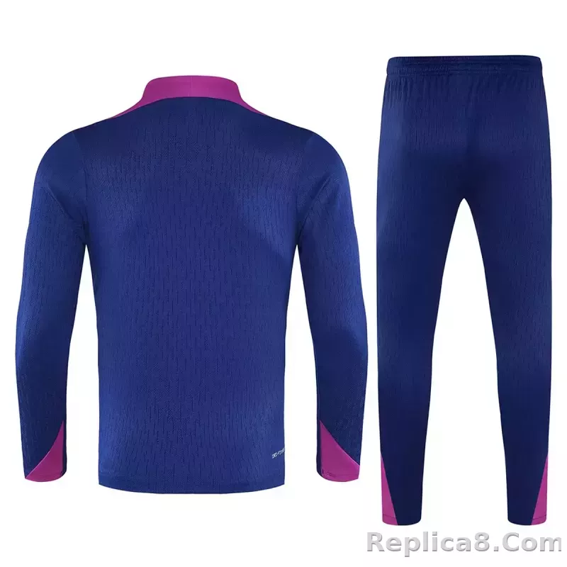 25-26 Barcelona 1/4 Zipper Sweat Kit(Top+Pants) Navy - detail