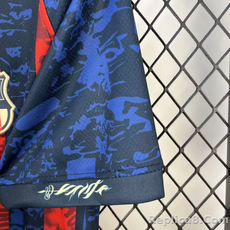 25-26 Barcelona Red-Blue Special Soccer Jersey - detail