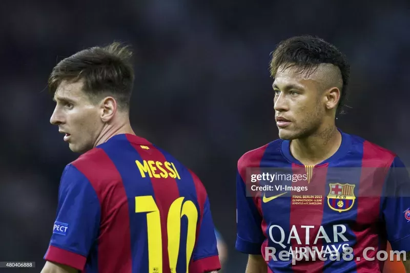 14-15 Barcelona Home Retro Jersey Player Version Long Sleeve - detail