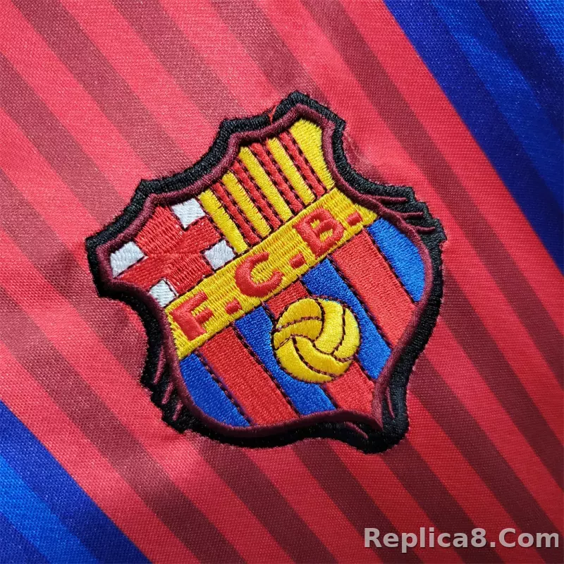 91-92 Barcelona Home Retro Jersey - detail