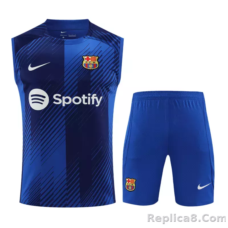 Barcelona Sleeveless Training Kit (Top+Shorts) 2023/24 - detail