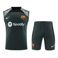 Barcelona Sleeveless Training Kit (Top+Shorts) Black 2023/24 - view 1