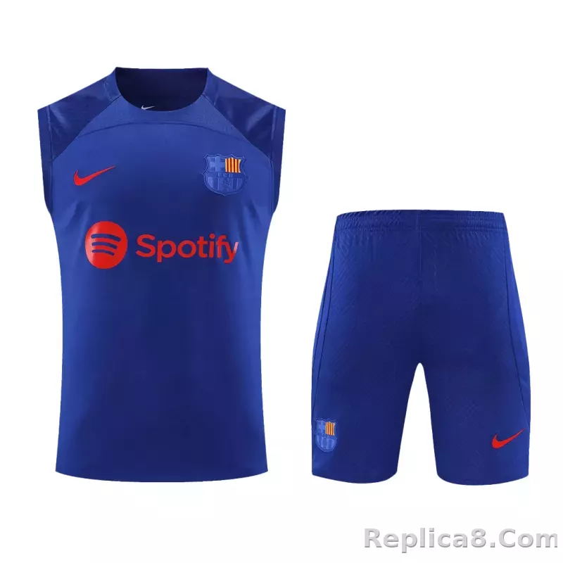 Barcelona Sleeveless Training Kit (Top+Shorts) Purple 2023/24
