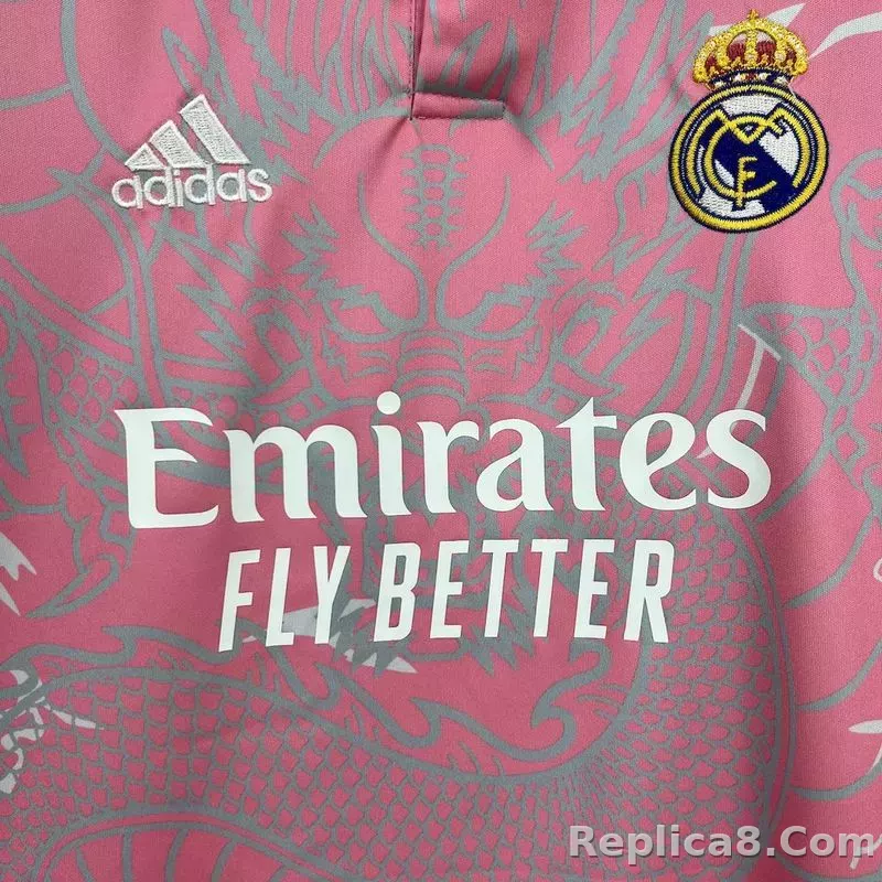 23-24 Real Madrid Pink Dragon Special Edition (Jersey+Shorts) - detail