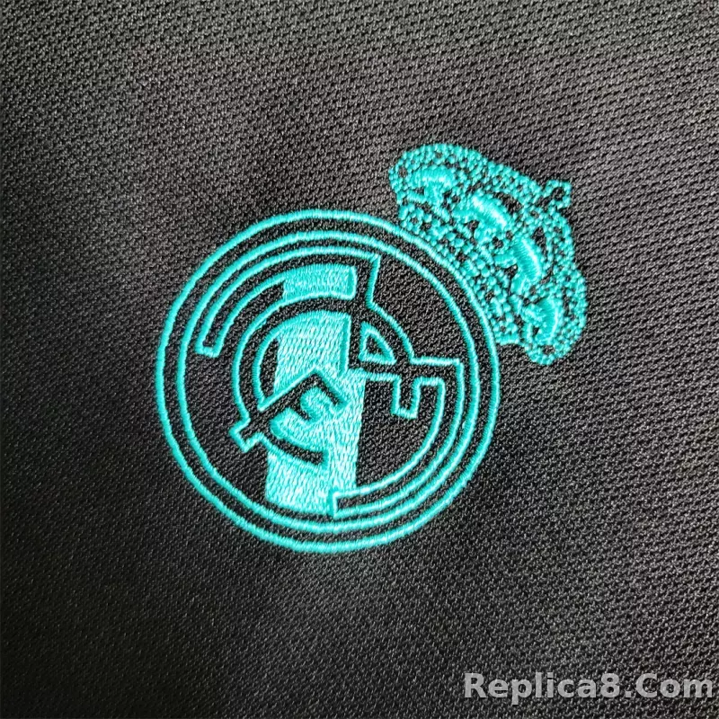 17-18 Real Madrid Away Retro Jersey Long Sleeve - detail