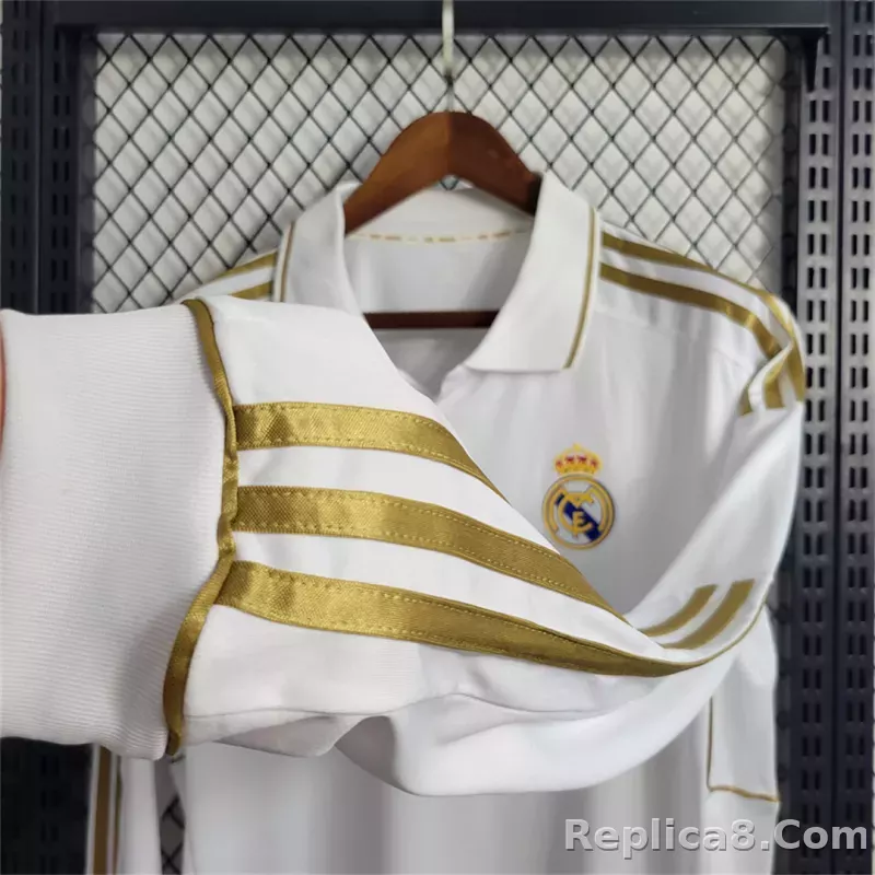 11-12 Real Madrid Home Retro Jersey Lond Sleeve - detail