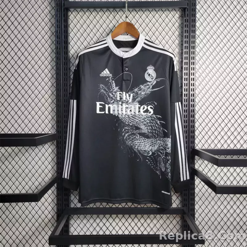 2014/15 Real Madrid Ronaldo#7 Third Away Retro Jersey Long Sleeve - detail