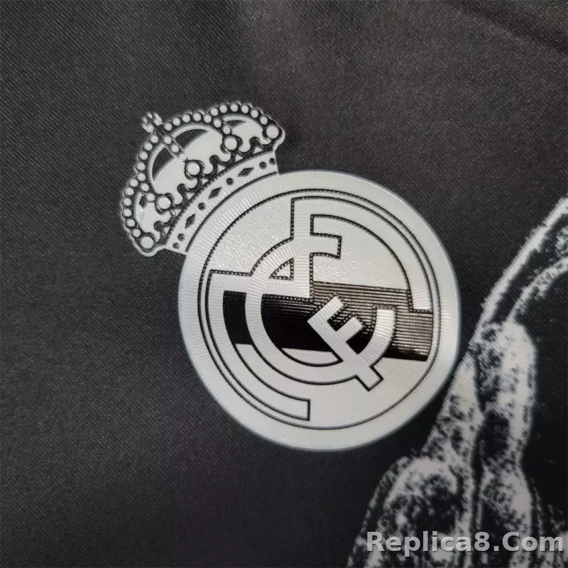 2014/15 Real Madrid Ronaldo#7 Third Away Retro Jersey Long Sleeve - detail