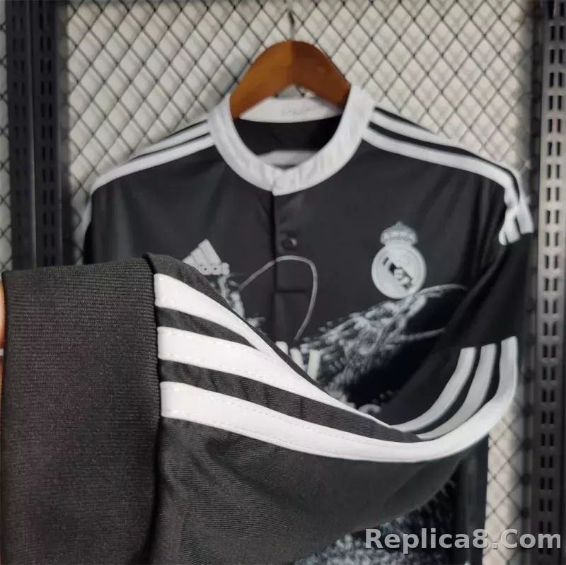 2014/15 Real Madrid Ronaldo#7 Third Away Retro Jersey Long Sleeve - detail