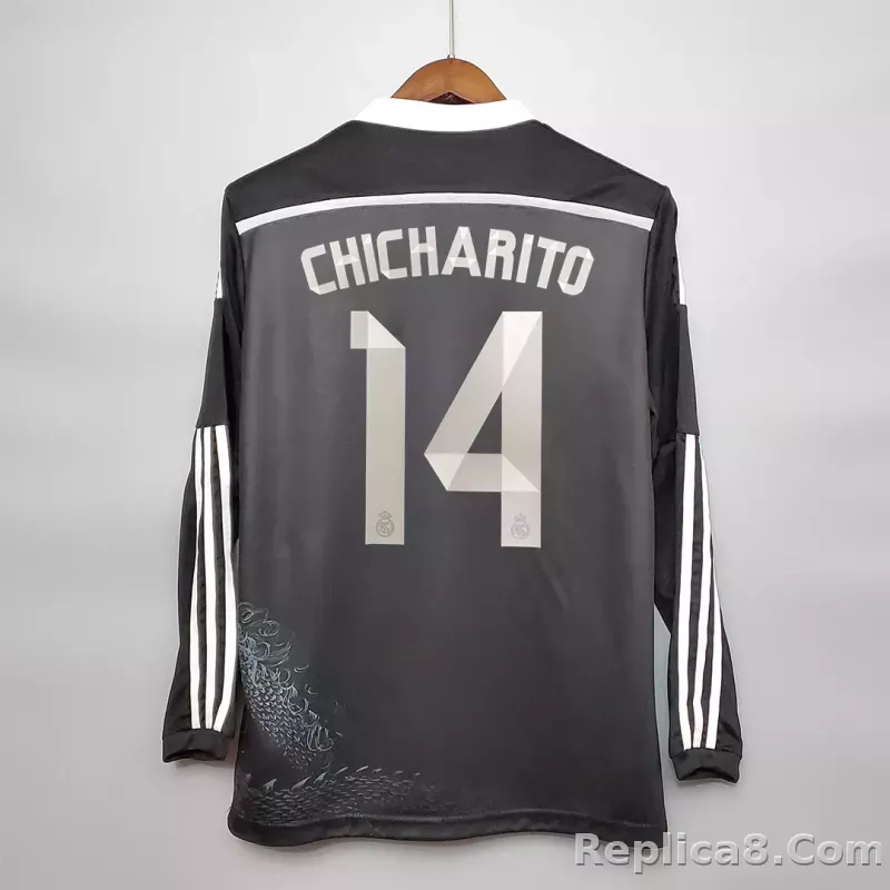 2014/15 Real Madrid Ronaldo#7 Third Away Retro Jersey Long Sleeve - detail