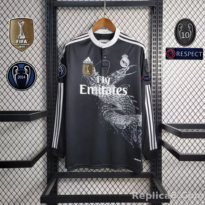 2014/15 Real Madrid Third Away Retro Jersey Long Sleeve - detail
