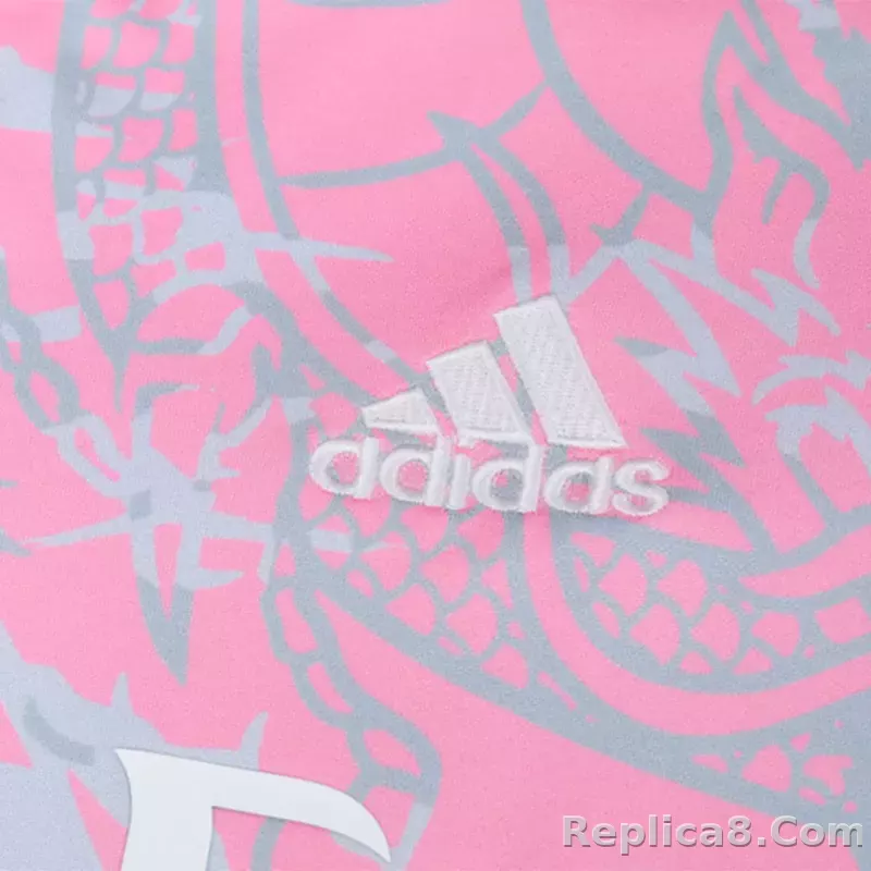 Real Madrid Zipper Sweatshirt Kit(Top+Pants) Pink 2023/24 - detail