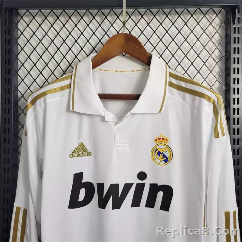 2011/12 Real Madrid Home Retro Jersey Long Sleeve - detail